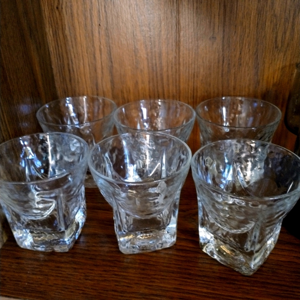 Vintage Libbey St Regis lo-ball rocks cocktail glasses